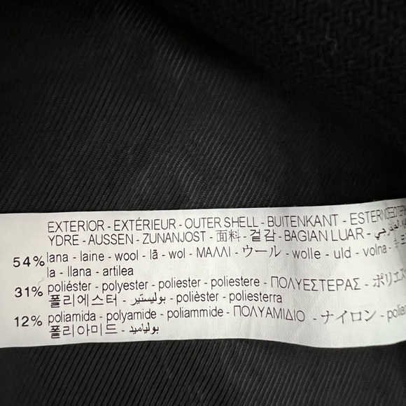 Zara black wool blend coat (pre owned) size XS - Picture 8 of 10